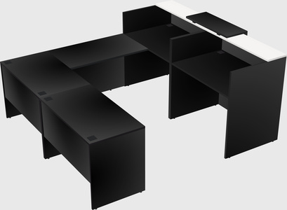 Shared one sided u-shaped reception desk