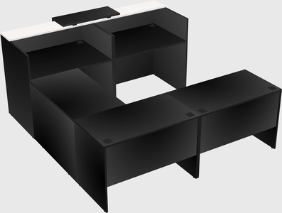 Shared one sided u-shaped reception desk