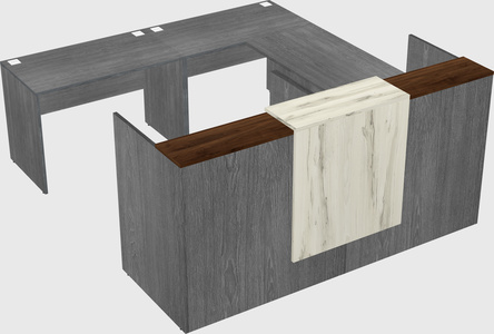 Shared one sided u-shaped reception desk