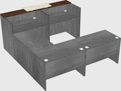 Shared one sided u-shaped reception desk