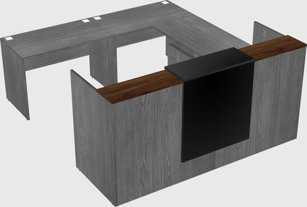 Shared one sided u-shaped reception desk