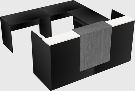 Shared one sided u-shaped reception desk