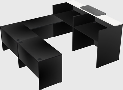Shared one sided u-shaped reception desk