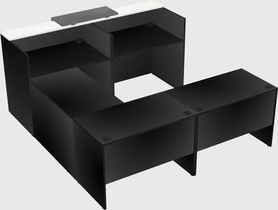 Shared one sided u-shaped reception desk