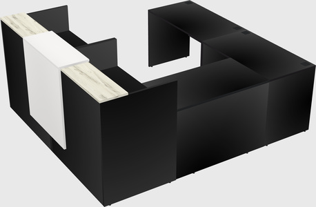 Shared one sided u-shaped reception desk