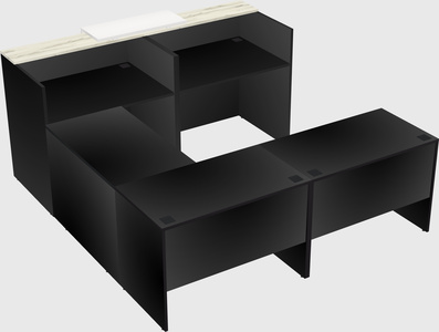 Shared one sided u-shaped reception desk