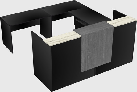 Shared one sided u-shaped reception desk