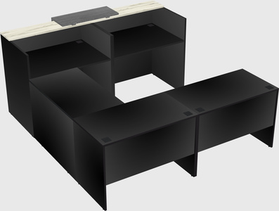 Shared one sided u-shaped reception desk