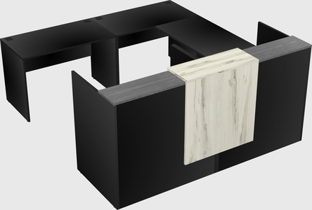 Shared one sided u-shaped reception desk