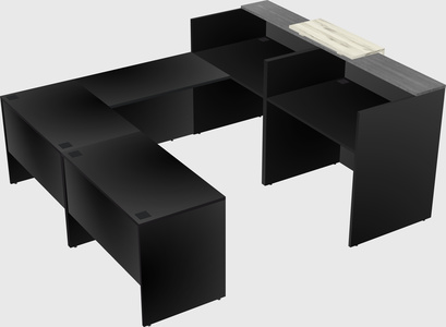 Shared one sided u-shaped reception desk