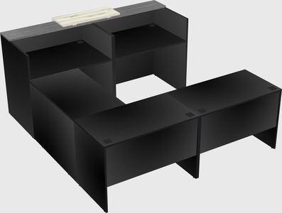 Shared one sided u-shaped reception desk