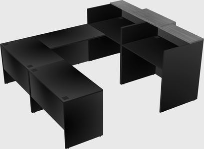 Shared one sided u-shaped reception desk