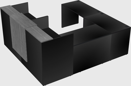 Shared one sided u-shaped reception desk