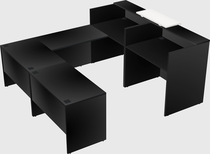 Shared one sided u-shaped reception desk