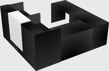 Shared one sided u-shaped reception desk