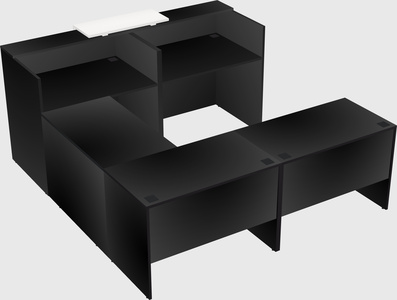 Shared one sided u-shaped reception desk