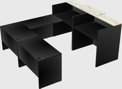 Shared one sided u-shaped reception desk