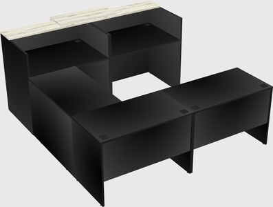 Shared one sided u-shaped reception desk