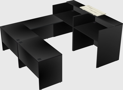 Shared one sided u-shaped reception desk