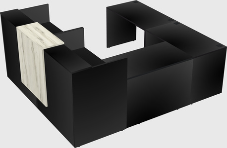 Shared one sided u-shaped reception desk