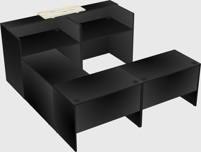 Shared one sided u-shaped reception desk