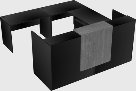 Shared one sided u-shaped reception desk