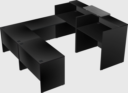 Shared one sided u-shaped reception desk