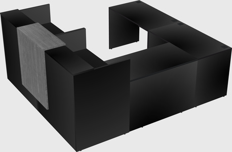 Shared one sided u-shaped reception desk