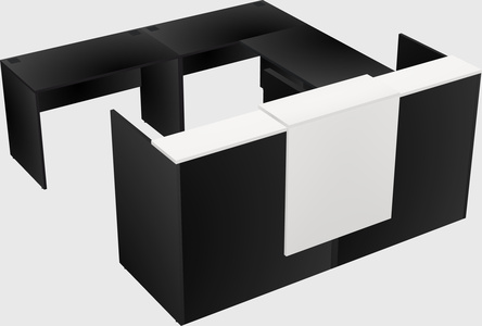 Shared one sided u-shaped reception desk