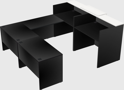 Shared one sided u-shaped reception desk