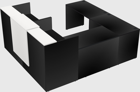 Shared one sided u-shaped reception desk