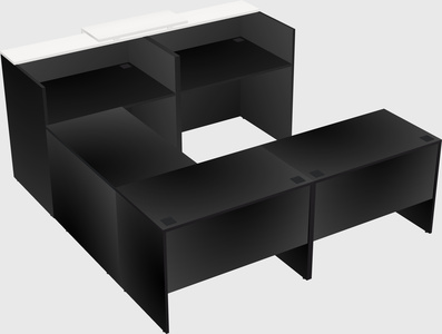Shared one sided u-shaped reception desk
