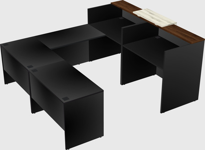 Shared one sided u-shaped reception desk