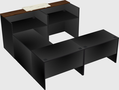Shared one sided u-shaped reception desk