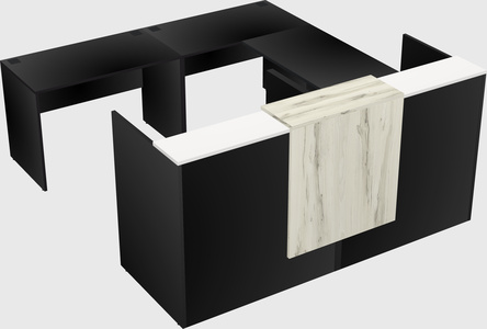 Shared one sided u-shaped reception desk