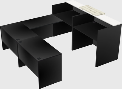 Shared one sided u-shaped reception desk