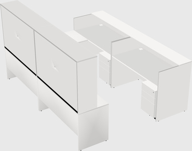Shared one sided u-shaped reception desk
