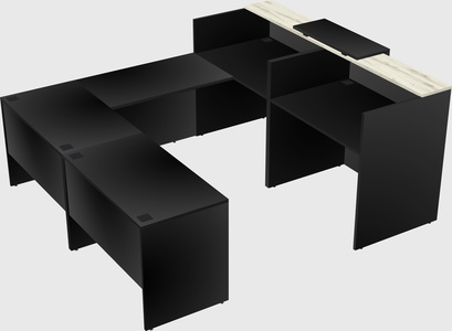 Shared one sided u-shaped reception desk
