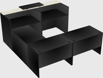 Shared one sided u-shaped reception desk