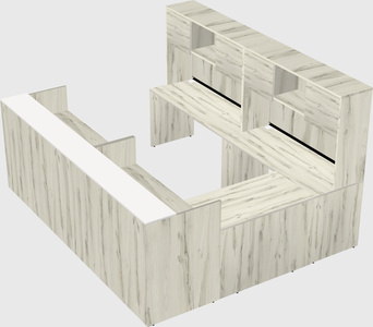 Shared one sided u-shaped reception desk