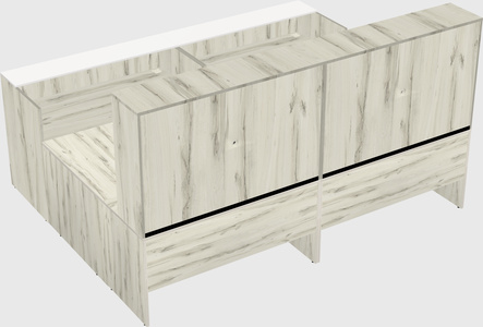 Shared one sided u-shaped reception desk