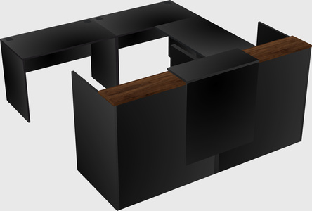 Shared one sided u-shaped reception desk