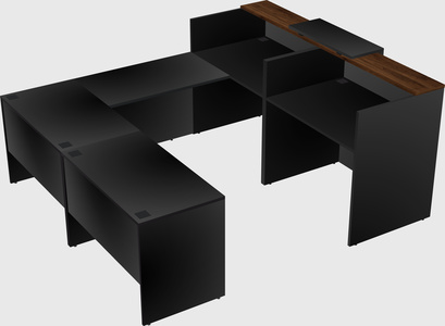Shared one sided u-shaped reception desk