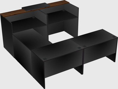 Shared one sided u-shaped reception desk