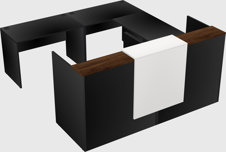 Shared one sided u-shaped reception desk