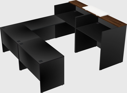 Shared one sided u-shaped reception desk