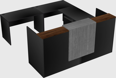 Shared one sided u-shaped reception desk