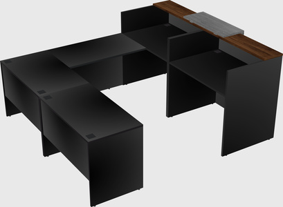 Shared one sided u-shaped reception desk