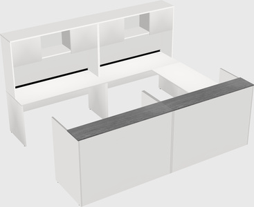 Shared one sided u-shaped reception desk