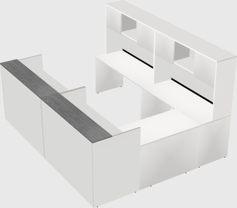 Shared one sided u-shaped reception desk